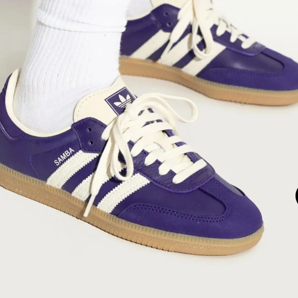 Adidas Samba Purple & White Women Sz 9 /7.5 Men NWB - Picture 2 of 14
